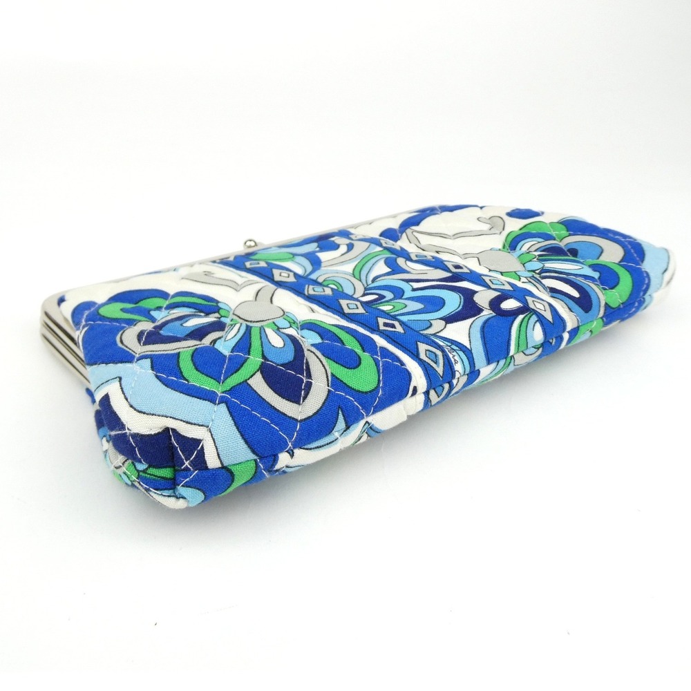 Vera Bradley Mediterranean White Kiss Lock Wallet - Picture 2 of 16